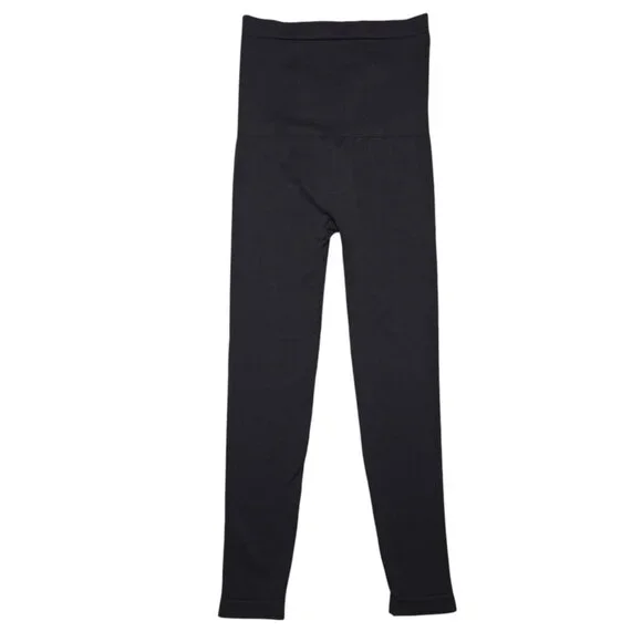Spanx Leggings Womens Large Black Shapewear Activewear Tummy Control High Waist